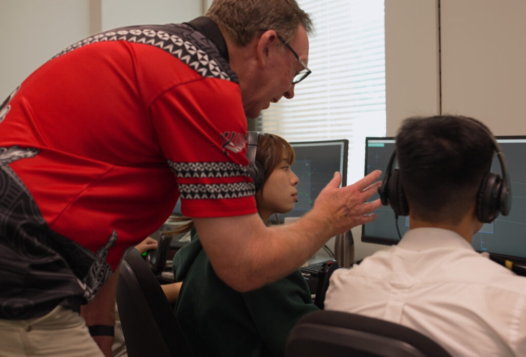 Rod Brown instructs students on ATV techniques